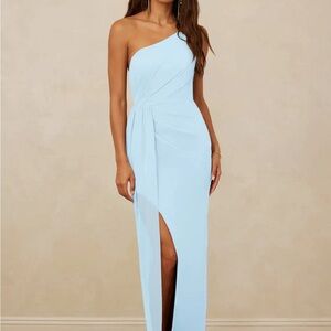 Azazie Christian Siriano One-Shoulder Dress